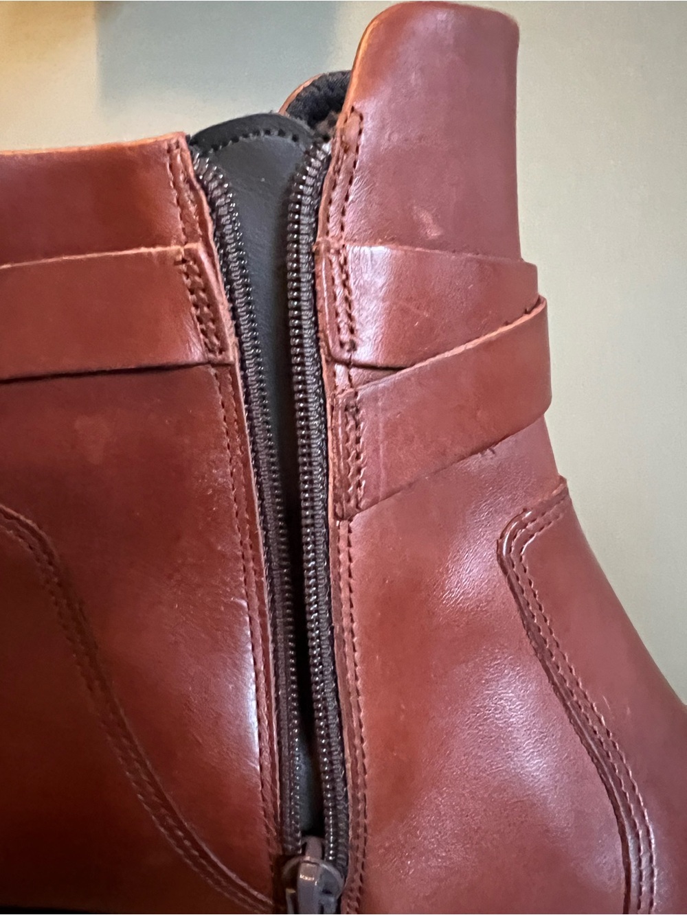 Ecco Brown Leather Ankle Bootie - Picture 12 of 12